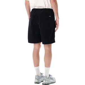 MANASTASH Elastic Waist Cargo Shorts Men BLACK Pants
